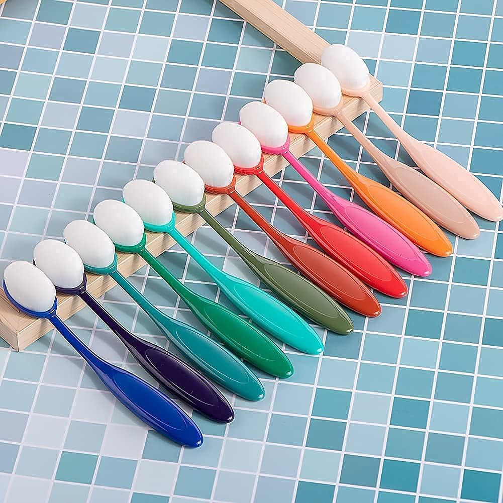 22 Pcs Color Coded Handle Ink Blending Brushes Set Tool Blender for Crafts Card Making Brush Head Width Size 0.85 Inches