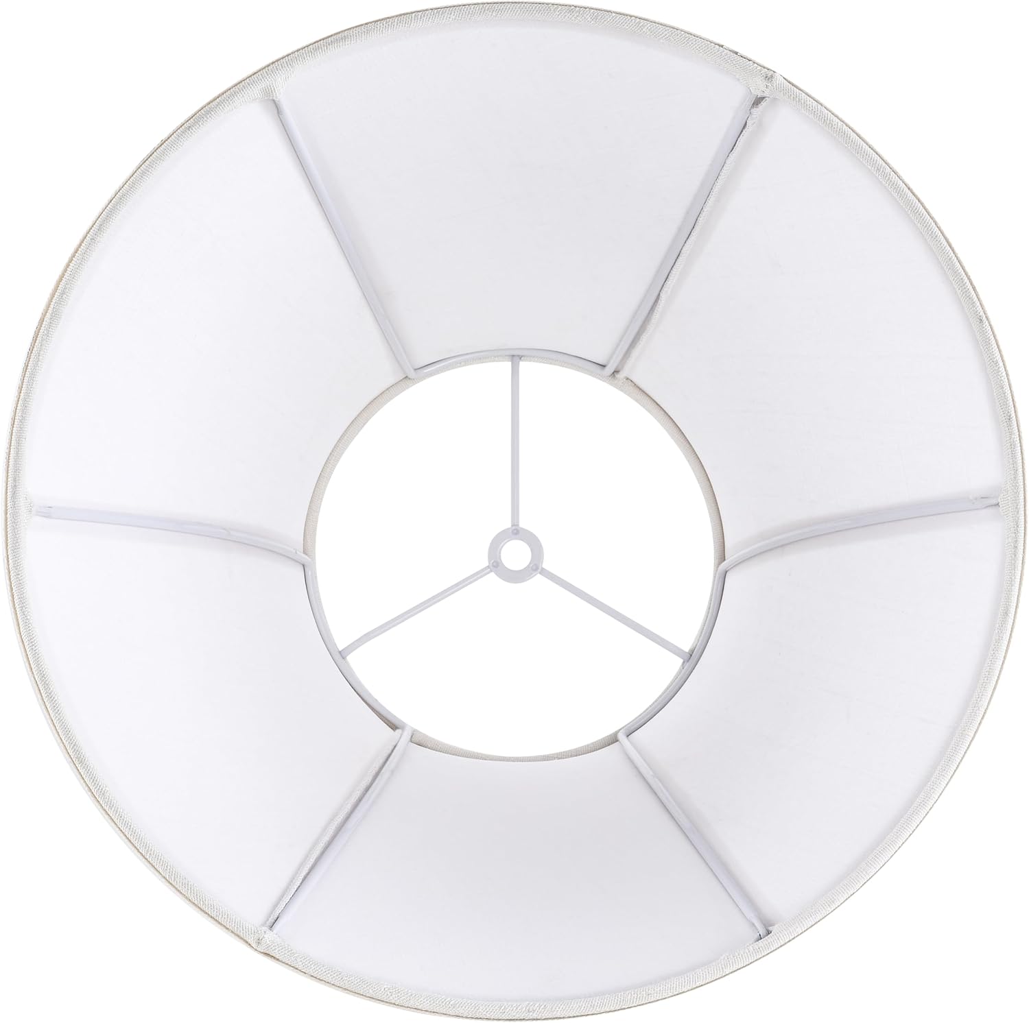 Creme White Bell Lamp Shades Set of 2 Medium Shade 6.7``Top x 13``Bottom x 10``High Spider Traditional Lampshade for Table & Bedside Lamp - Replacement Lampshades By