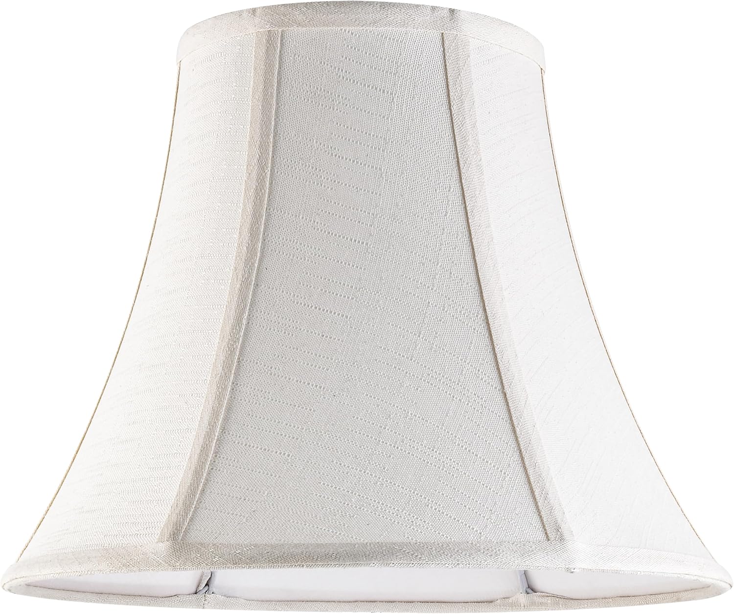 Creme White Bell Lamp Shades Set of 2 Medium Shade 6.7``Top x 13``Bottom x 10``High Spider Traditional Lampshade for Table & Bedside Lamp - Replacement Lampshades By