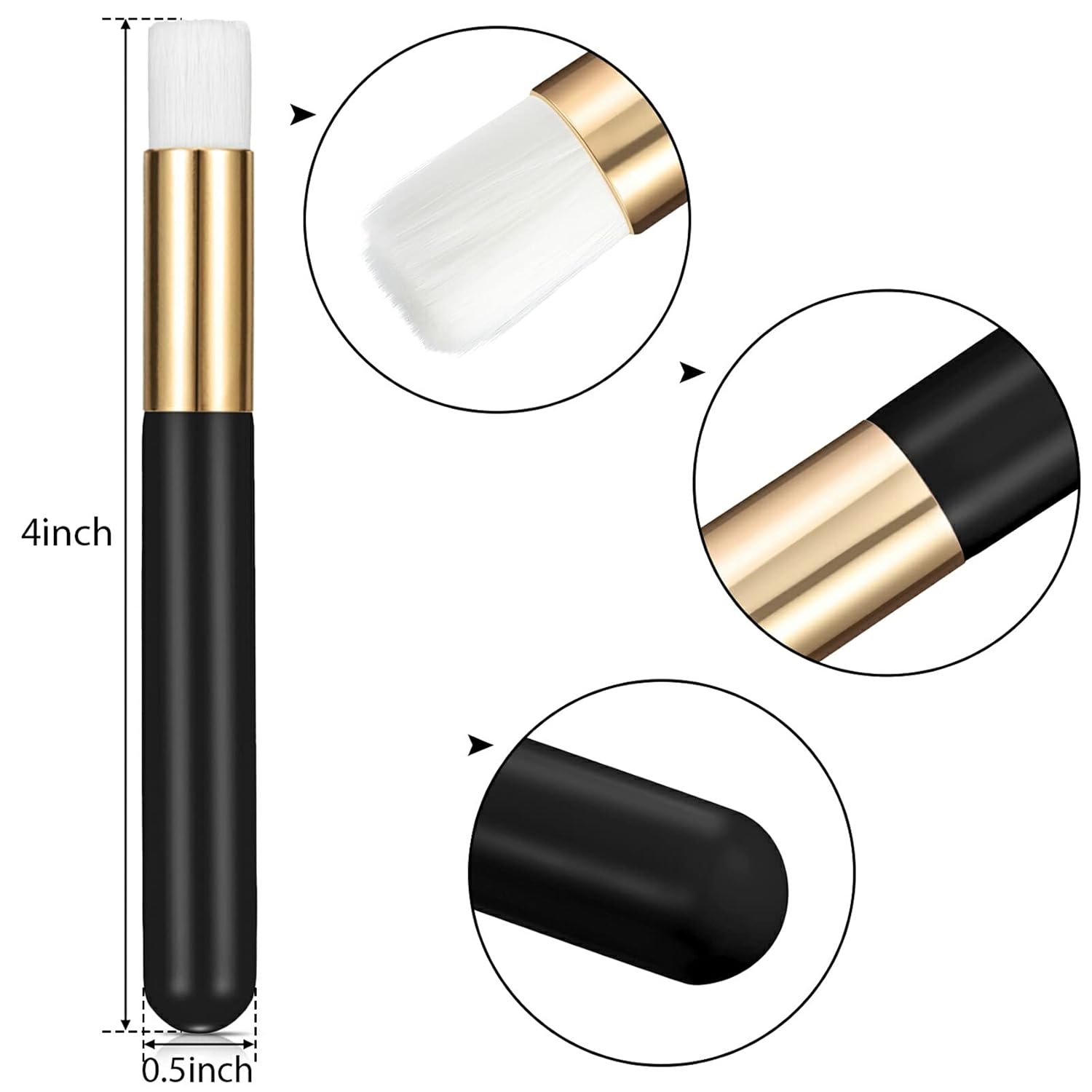 30 Pieces Lash Brushes for Cleaning Lash Shampoo Brushes for Eyelash with Container Blackhead Removing Nose Pore Deep Cleaning 4 Inch,Black