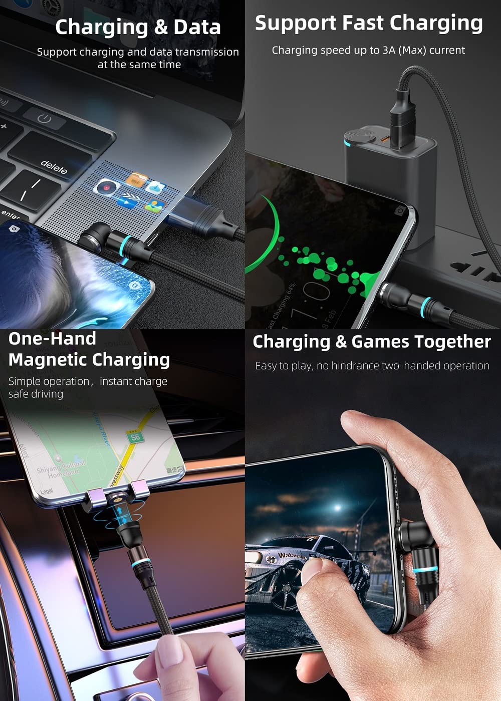 Magnetic Charging Tips 5pin Series,Type-c Tips 9Pack,Magnetic Type-C Tips,Just Charger Tips Without Magnetic Data Cable Just 5pin USB-C Tips,9Pack