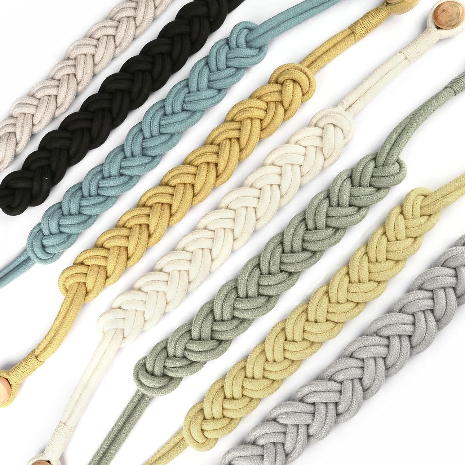 Jute Curtain Tiebacks Magnetic Woven Curtain Holdback Drapery Tie-Back Jute-2Pack