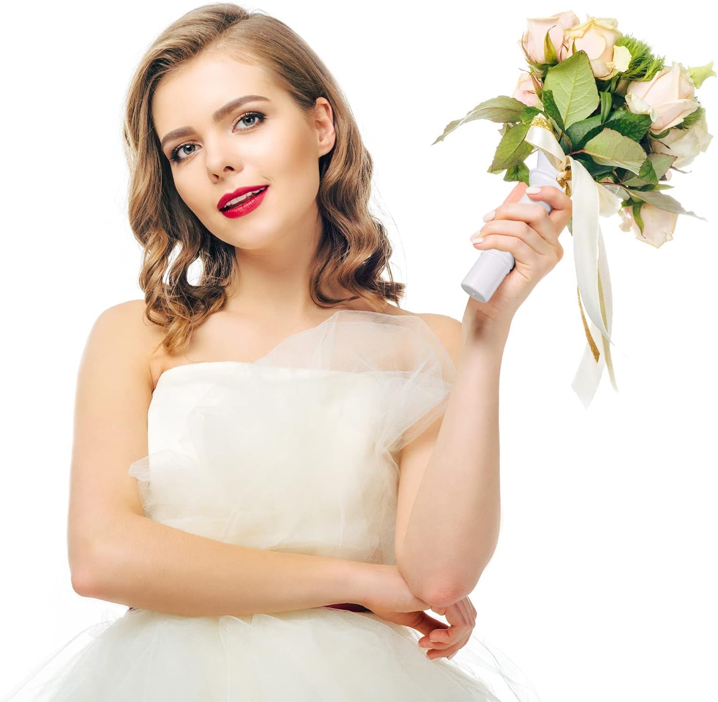 Wedding Bouquet Holder Bridal Bouquet Holders for Artificial Flowers Foam Bouquet Holder Handle for Weddings Flower Arrangement Gardening Supplies 10 Pieces