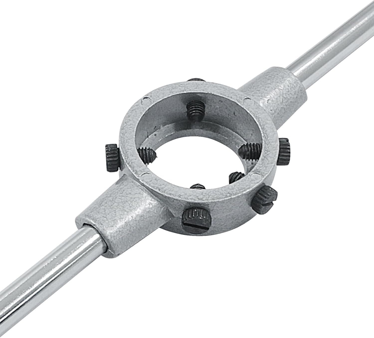 1-1/2 Inch 38mm Die Stock Handle Wrench, M12-M14 Adjustable Die Wrench Handle Holder, Heavy Duty Round Die Holder
