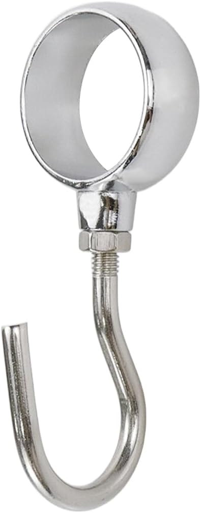 Wardrobe Closet Hook Stainless Steel Hanging Tube Rod Hook Fit for 25mm Rod -Pack of 12