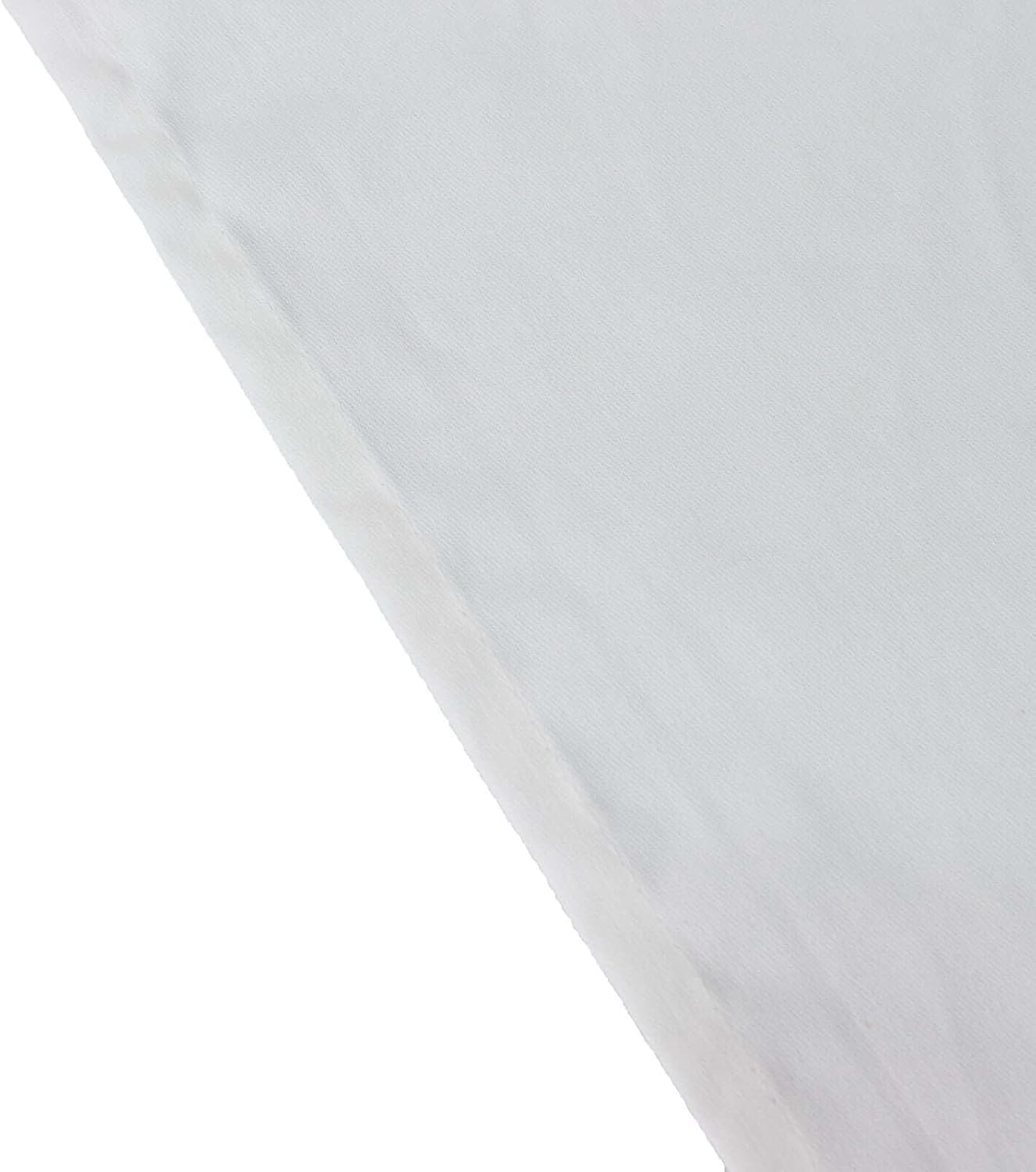 Efavormart White Cotton Blend Round Tablecloth 120" Seamless for 5 Foot Table with Floor-Length Drop
