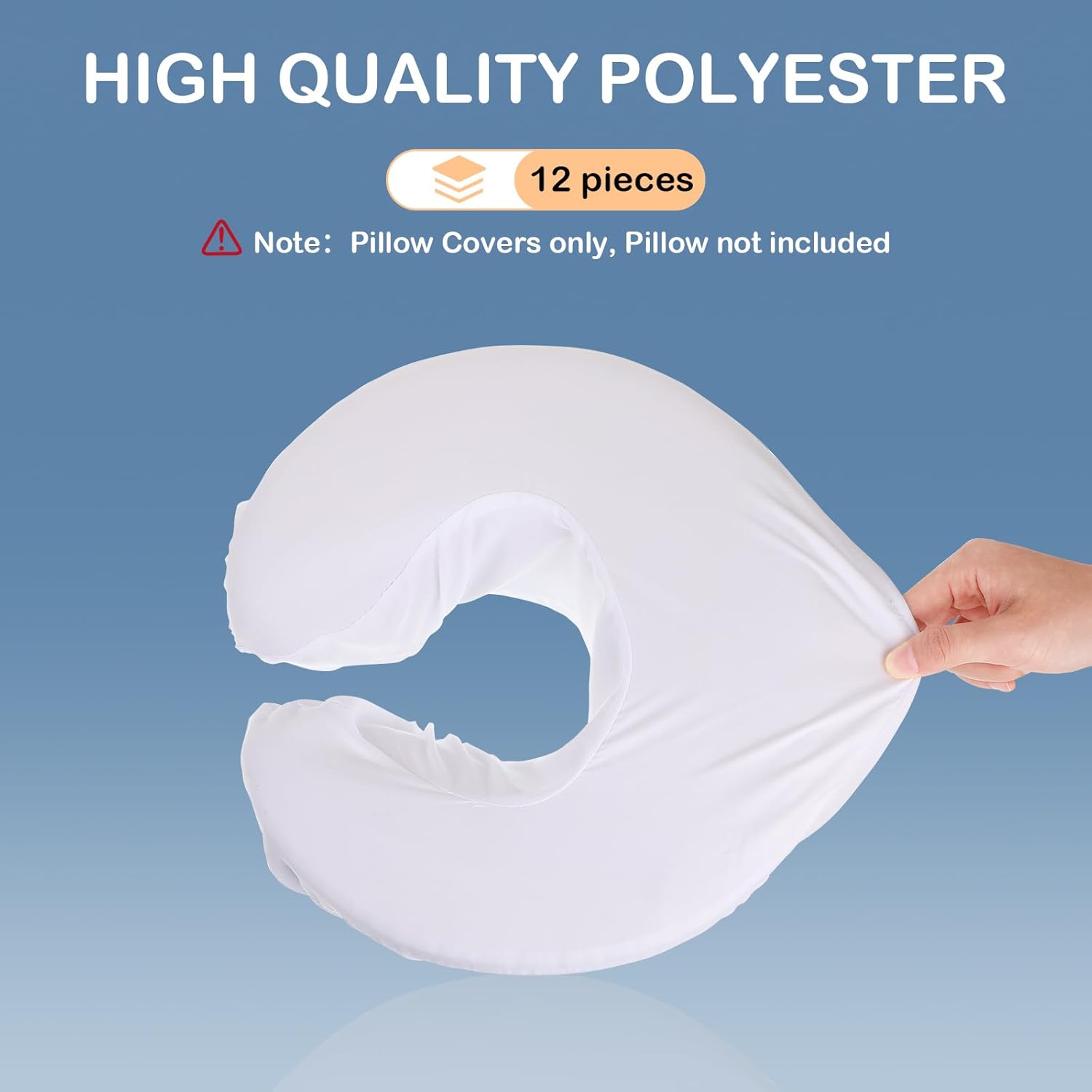 12 Pcs Face Cradle Covers for Massage Head Rest Microfiber Reusable Soft Thicker Massage Table Face Covers Oil Proof Headrest Cradle Sheets for Spa Beauty White