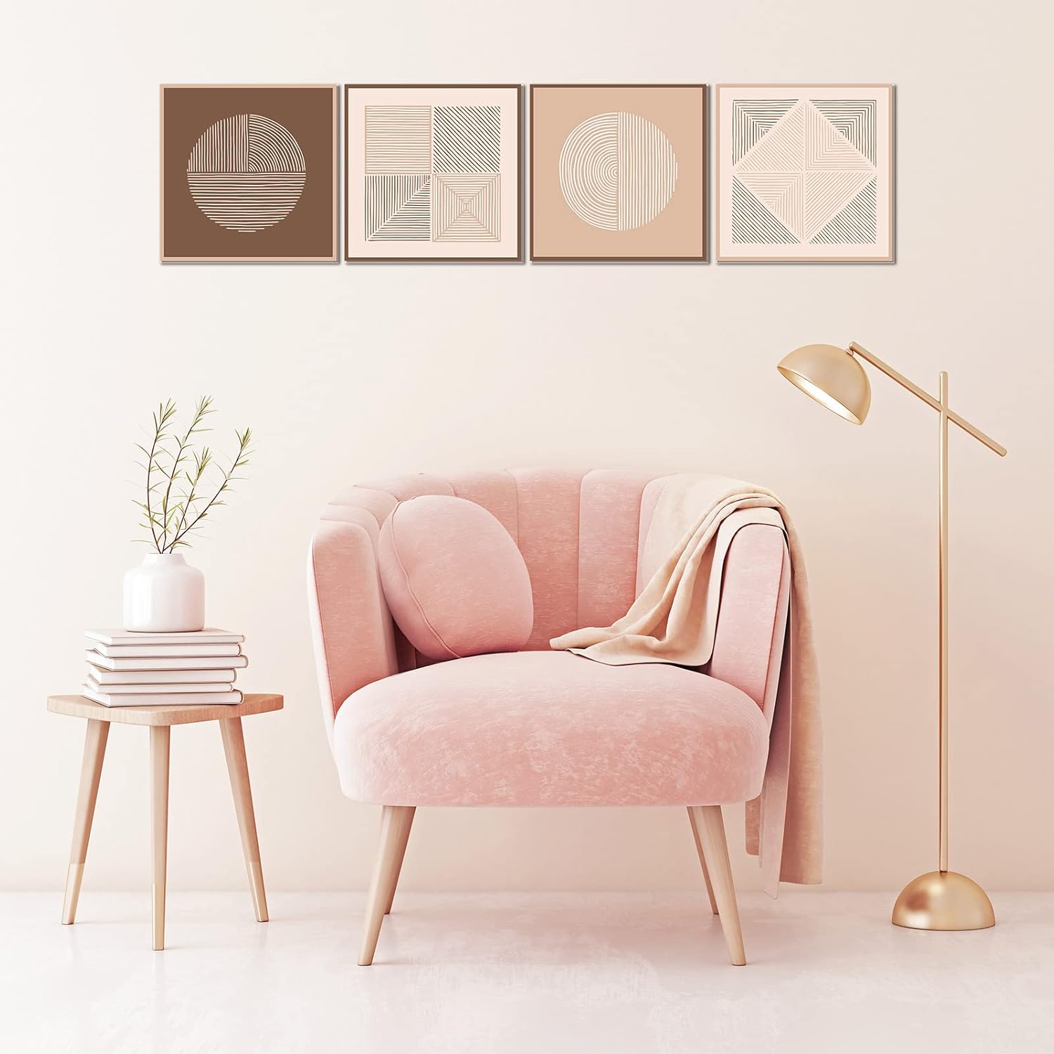 6 Pcs Round Pillow Insert Bulk White Decorative Throw Pillows Insert for Sofa, Cushion and Bed 16 Inch