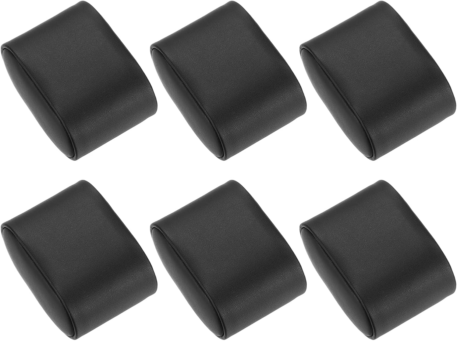 6Pcs Bracelet Watch Pillow PU Leather Jewelry Display Pillows for Watch Box Bangle Cushions Display Storage 2.95" x 2.09" x 1.77", Black