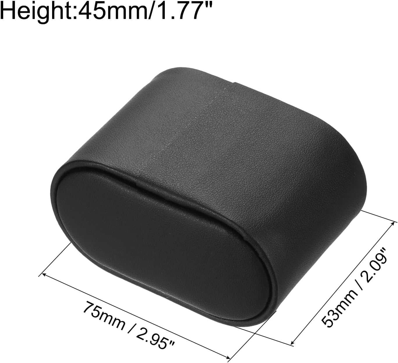 6Pcs Bracelet Watch Pillow PU Leather Jewelry Display Pillows for Watch Box Bangle Cushions Display Storage 2.95" x 2.09" x 1.77", Black
