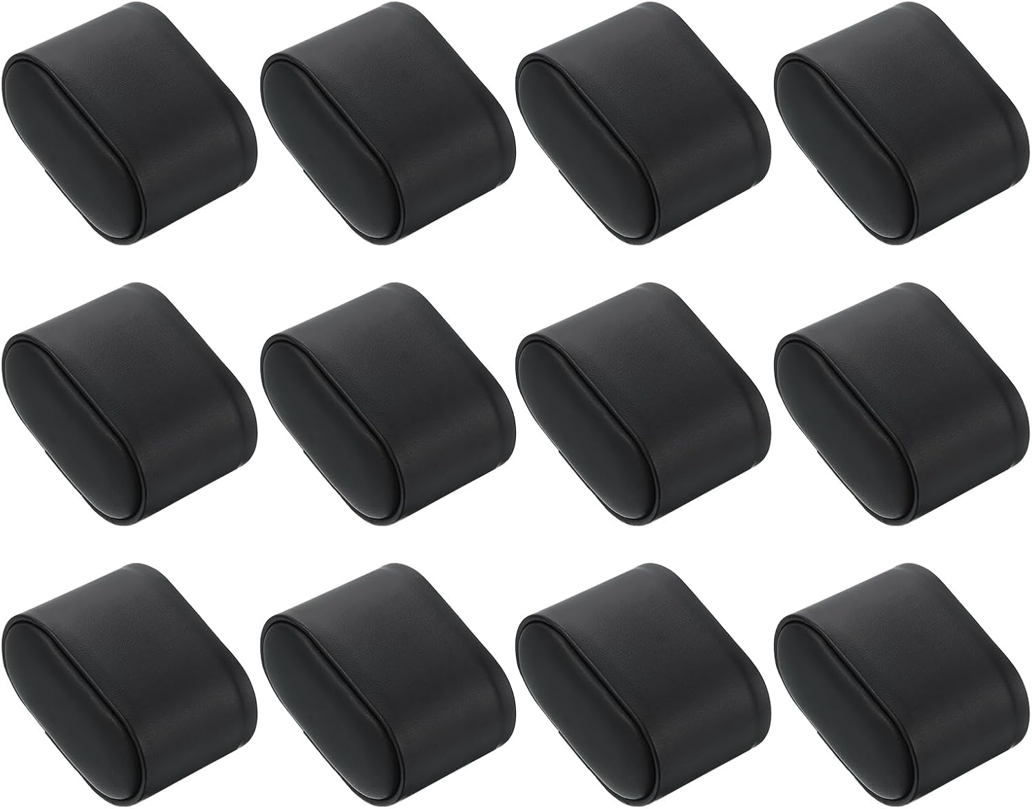 12Pcs Watch Display Pillow, 2.95" x 2.09" x 1.77" Bracelet Watch Pillow PU Leather Watch Pillow for Watch Box Bangle Cushions Display Storage, Black
