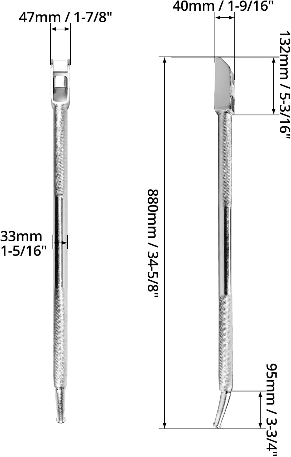 Square Head Carbon-Steel Combination Winch Bar, 2 Pack Non-Slip Handle for Versatility, Trusted Chain Binder and Winch Bar for Flatbed Trailers and Trucks
