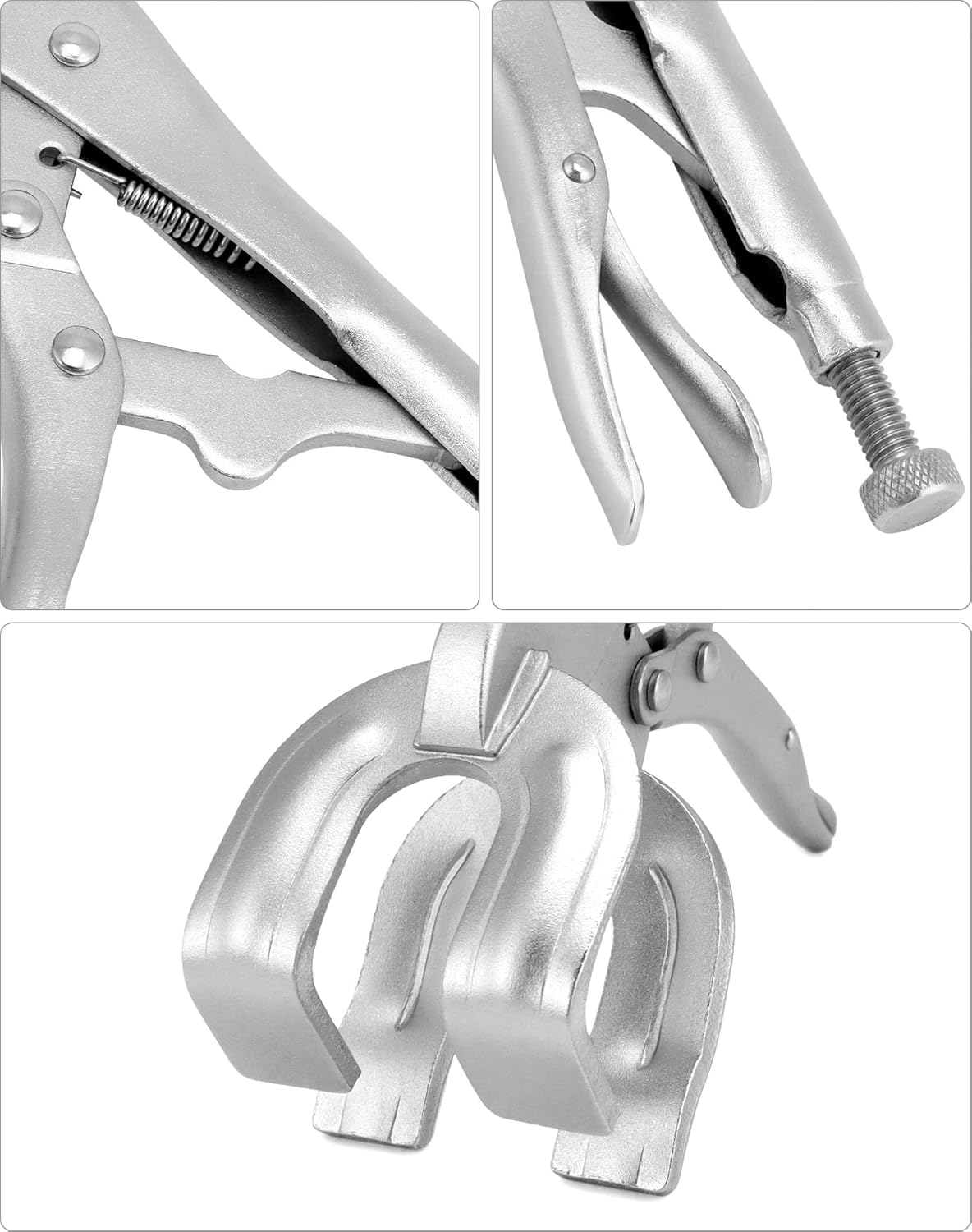 9" Locking Pliers, 4 Pack Metal Welding Clamp, Quick-lock Release for Easy Removal