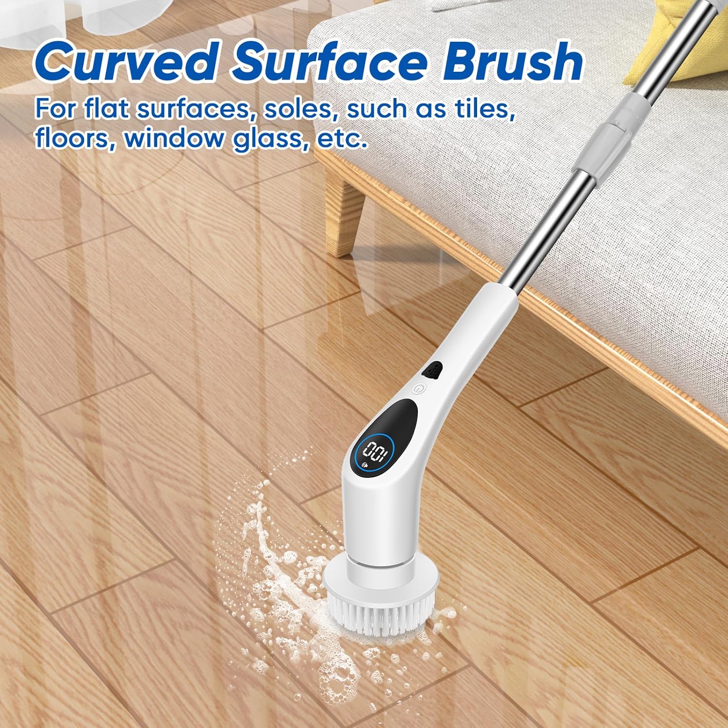 9-in-1 Electric Spin Scrubber Replaceable Brush Heads Set, Universal Electric Scrub Brush Heads for All Brands, Spin Brush Heads for Shower Scrubber, Electric Cleaning Brush for Bathroom Floor Tile