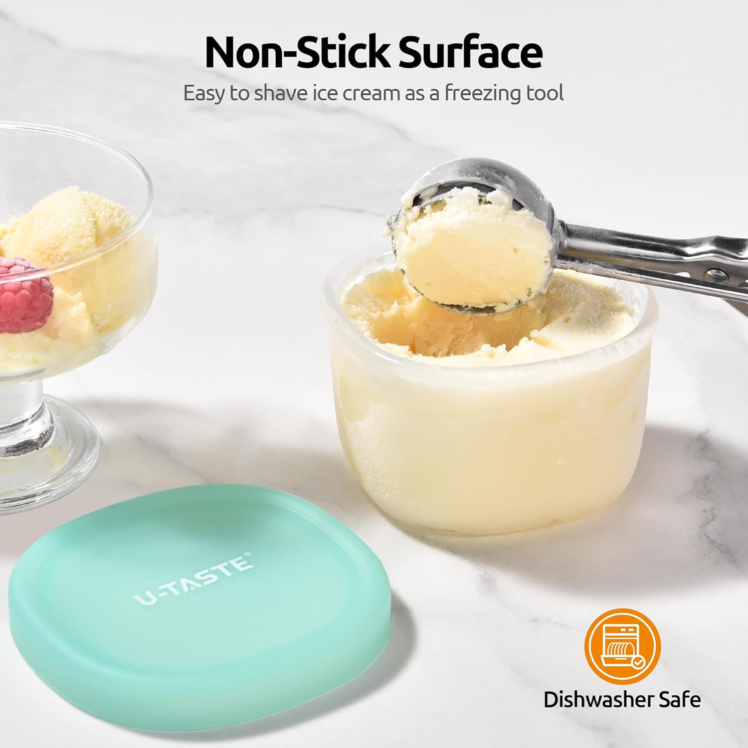 3oz 6oz Small Storage Containers: Food Grade Liquid-Silicone Freezer Box with Airtight Lid, Microwave Safe with Clear Measurements, Reusable for Meal Prepping Portion Set of 4, Aqua Sky