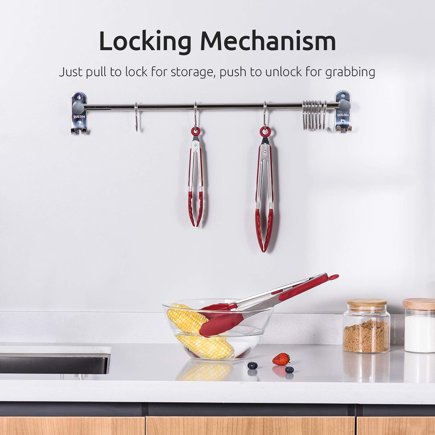 600ºF Heat Resistant 7/9/12 inches Silicone Cooking Tongs with Non Stick Rubber Tips Red and 8"+10"+12" Kitchen Tweezer Set: 18/8 Stainless Steel Food-Grade Metal Food Tong Pointed Tip