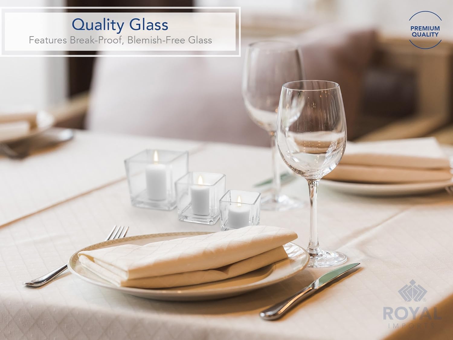 Flower Glass Vase Decorative Centerpiece for Home or Wedding - Clear Cube Shape, 2.5"x2.5"x2.5", Set of 12
