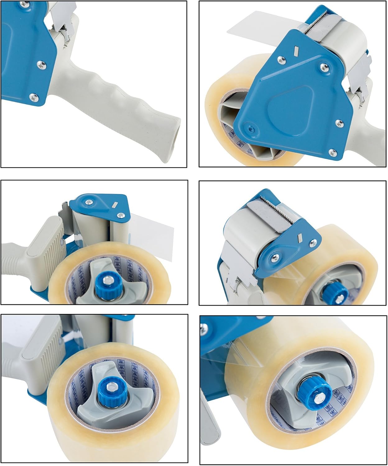 Packing Tape Dispenser, Shipping Tape Gun, Heavy Duty Roller for Box Sealing, Moving, Office, Warehouse, Packaging, Industrial Durable Handheld Tape Cutter - Fits 2" Wide Rolls