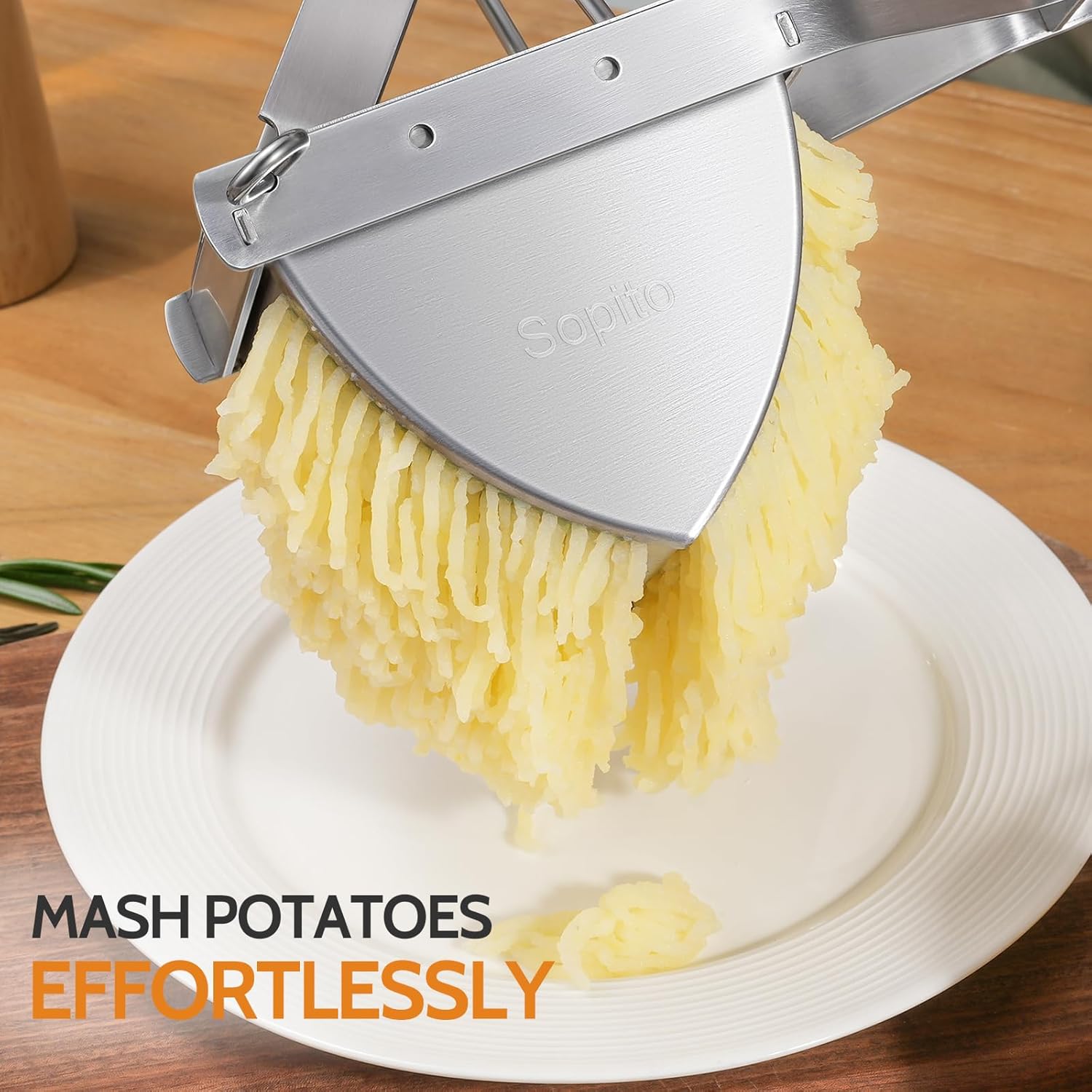 Potato Ricer, Stainless Steel Potato Masher for Commercial and Home Use