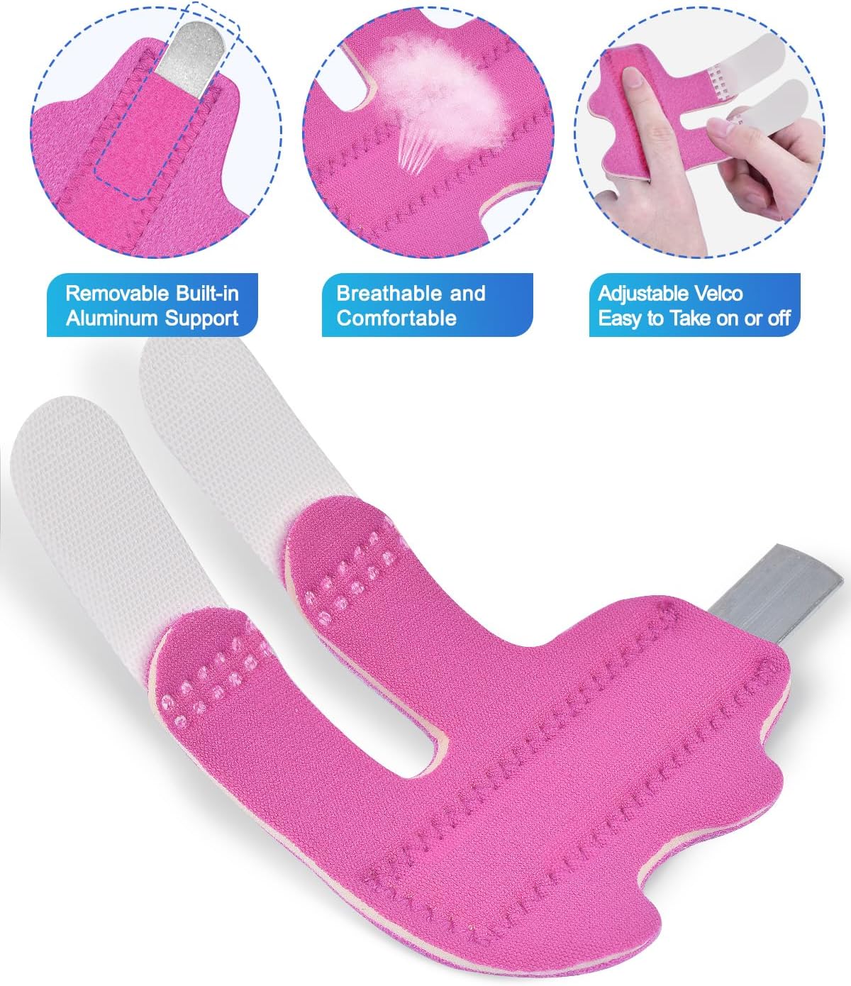 Finger Splints, 7pcs Finger Support Brace Finger Stabilizer for Broken Fingers Straightening Arthritis Knuckle Immobilization