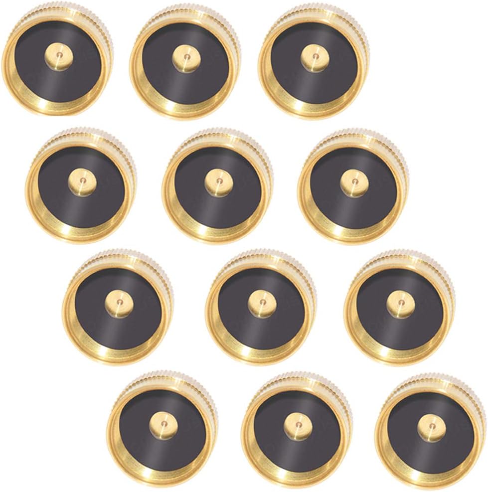 Solid Brass Refill Propane Bottle Cap Universal for All 1 LB Gas Tank Cylinder Sealed Protect Cap Pack of 12