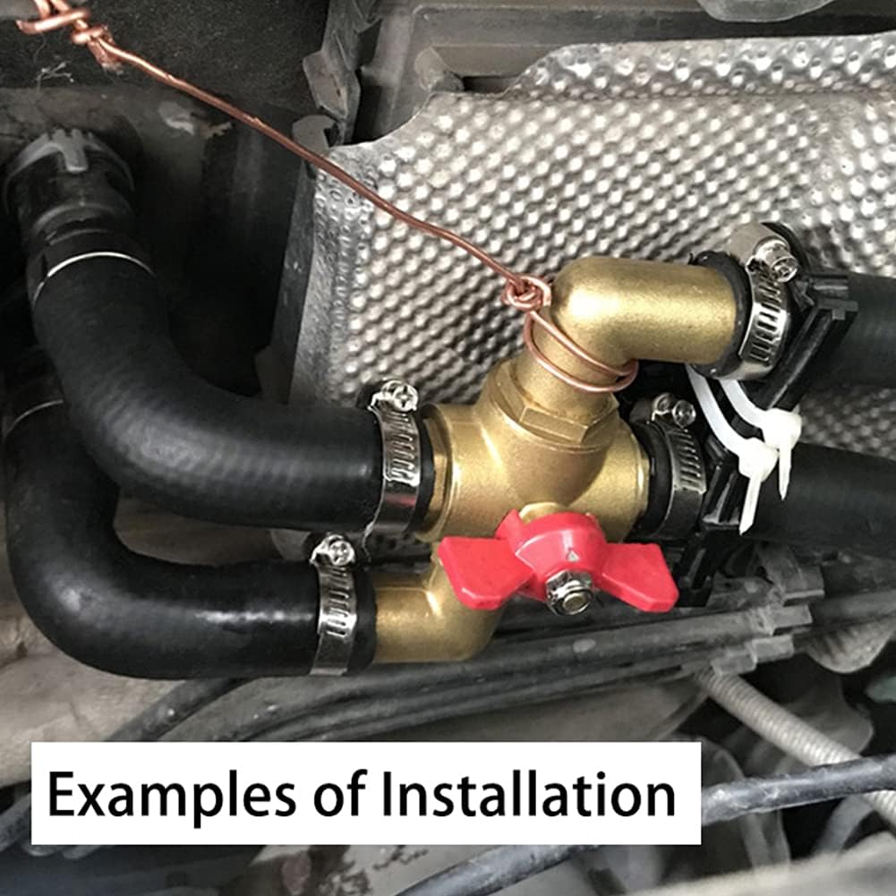 All Solid Brass Body Automobile Integrated 4-Way Heating Water Manual Control Valve 5/8” 16mm OD Barb