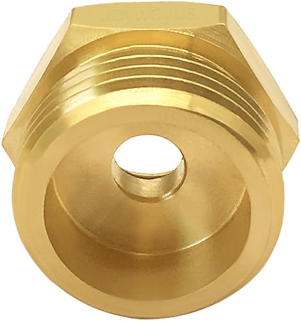 4PCS 3/4 GHT Male to 3/8 Compression Female Bushing Pipe Fitting, Brass Reducer Faucet Connector Water Hose Adapter, Garden Hose to Supply Line Adapter for RV Kitchen Bathroom Plumbing