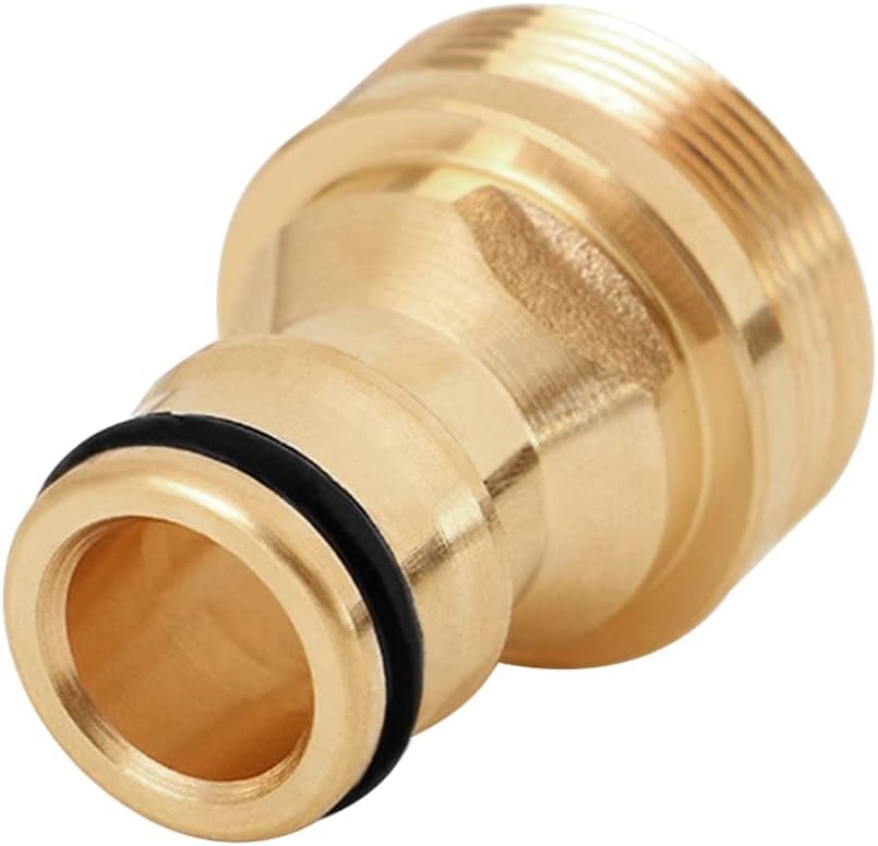 2Set Faucet Quick Connect to Garden Hose 22mm Female x 24mm Male Thread to 3/4" GHT Male Thread Snap Adapter for Bathroom Kitchen Indoor Sink Faucet