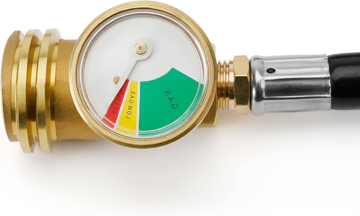 12 FT Propane Extension Hose with Gauge - Leak Detector Replacement for Propane Appliances,Standard P.O.L.
