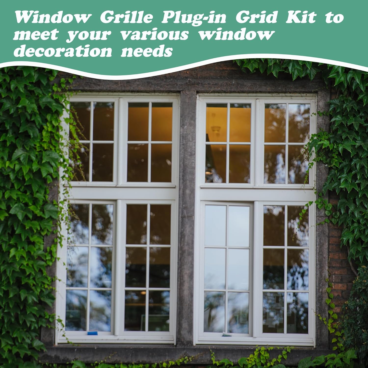 33 Ft Window Grille Inserts Grid Kit- TPE Self-Adhesive Peel and Stick Trim Molding- Flexible Moulding Trim Grid Inserts for Windows Door Frames Home Decoration
