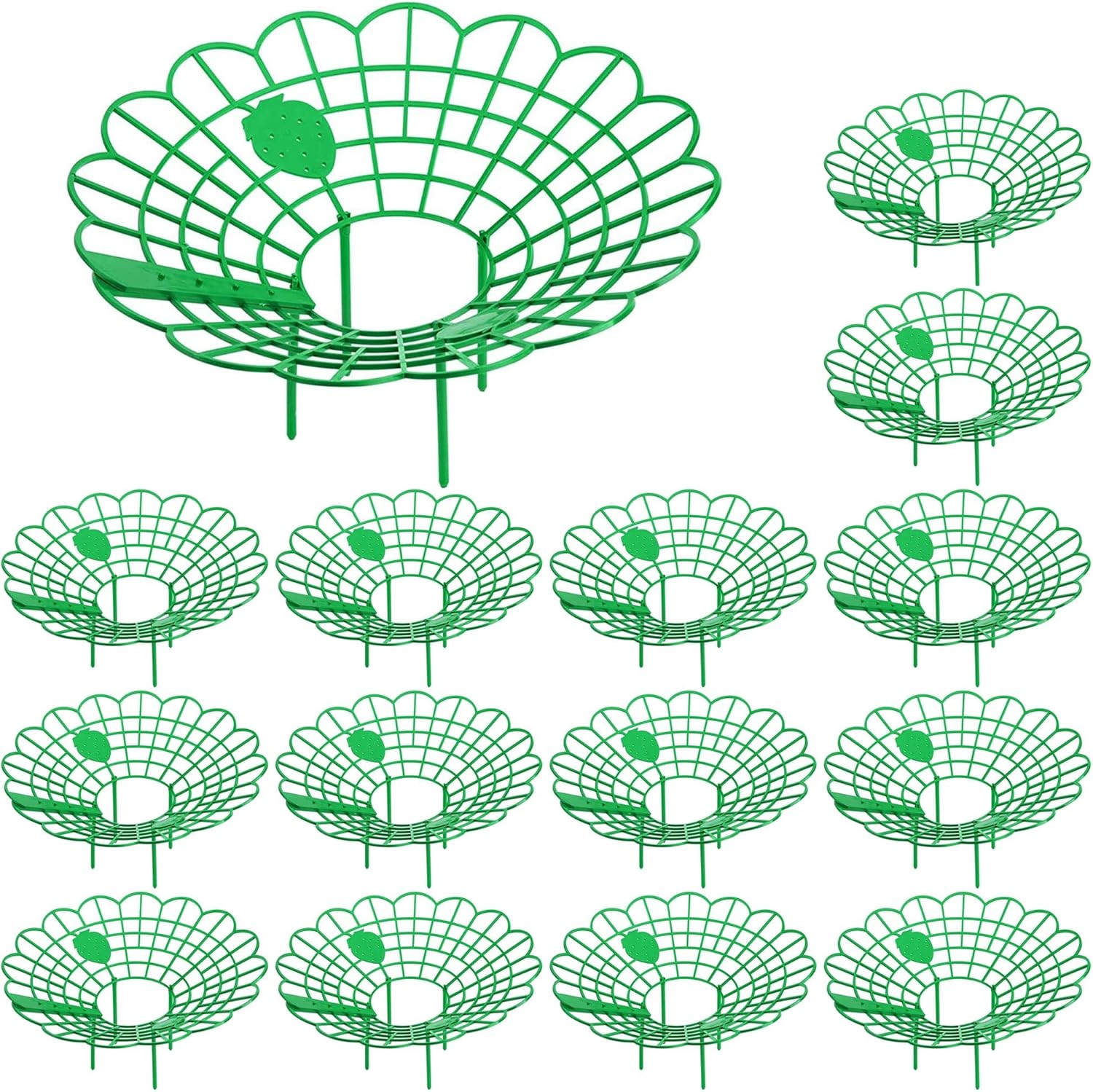 15Pack Strawberry Supports - Strawberry Plant Support Stand Strawberry Growing Racks Protector Strawberry Growing Frame Holder Cage 15, B