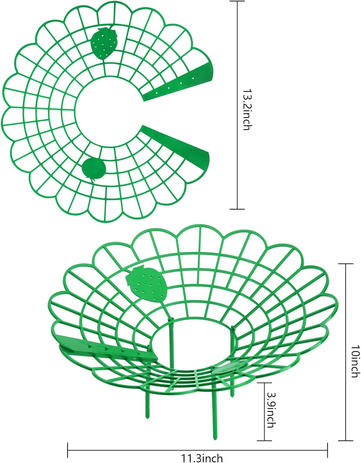 15Pack Strawberry Supports - Strawberry Plant Support Stand Strawberry Growing Racks Protector Strawberry Growing Frame Holder Cage 15, B