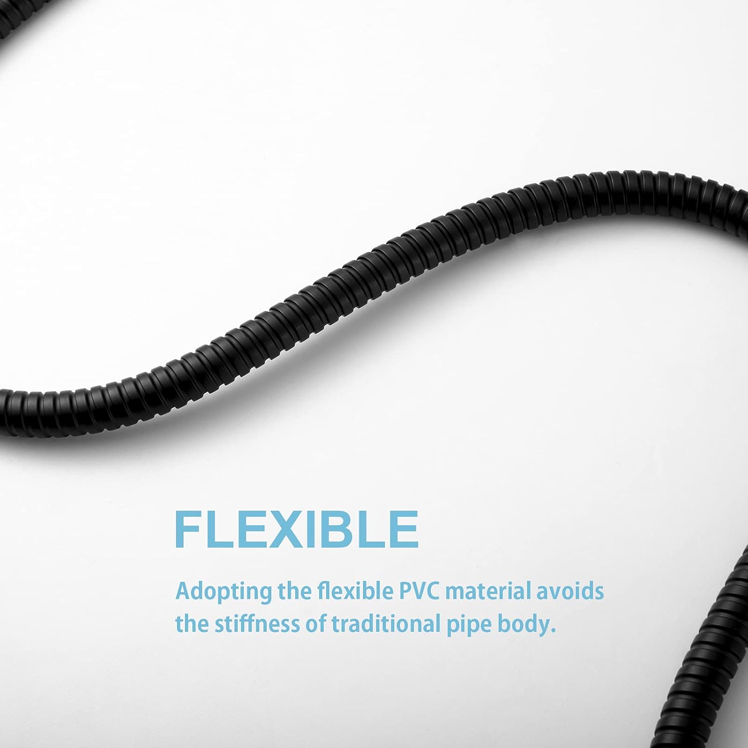 Shower Hose, Kink Free Stainless Steel Shower Hose Attachment Electroplating Handheld Shower Head Hose Flex Hoses Extension with Brass Insert & Nut for Pet Bathing Cleaning 60 in, Matte Black