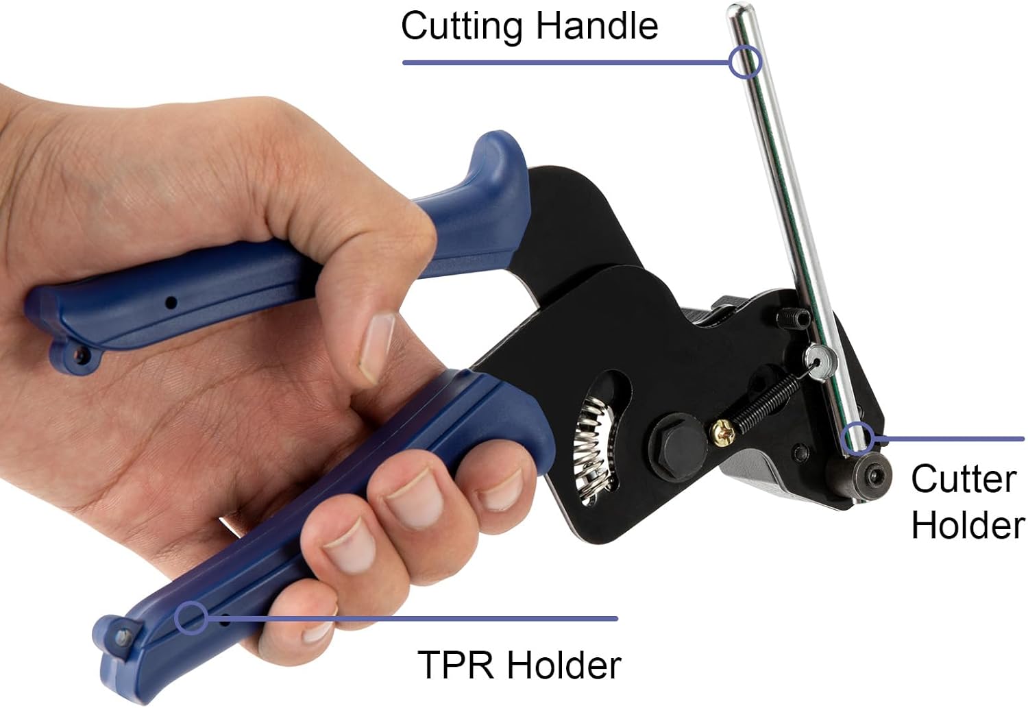 Metal Zip Ties Cutter for Stainless Steel Tie Wrap,Tensioning Installation Cutting Tool for Self-Locking Stainless Zip Ties with Free Zip Tie Release Tool, Two-handed Mode