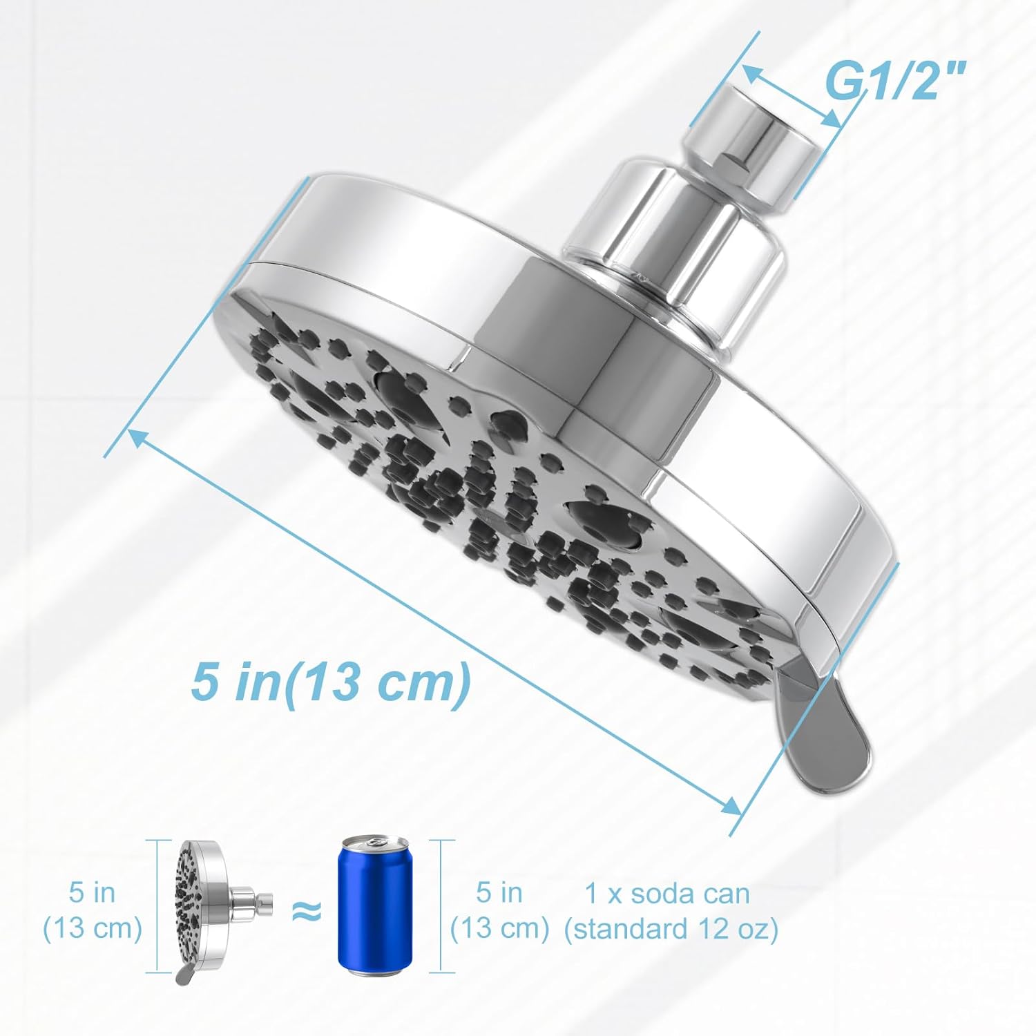 Shower Arm 10 in Bundle with 9 Mode Shower Head, Chrome