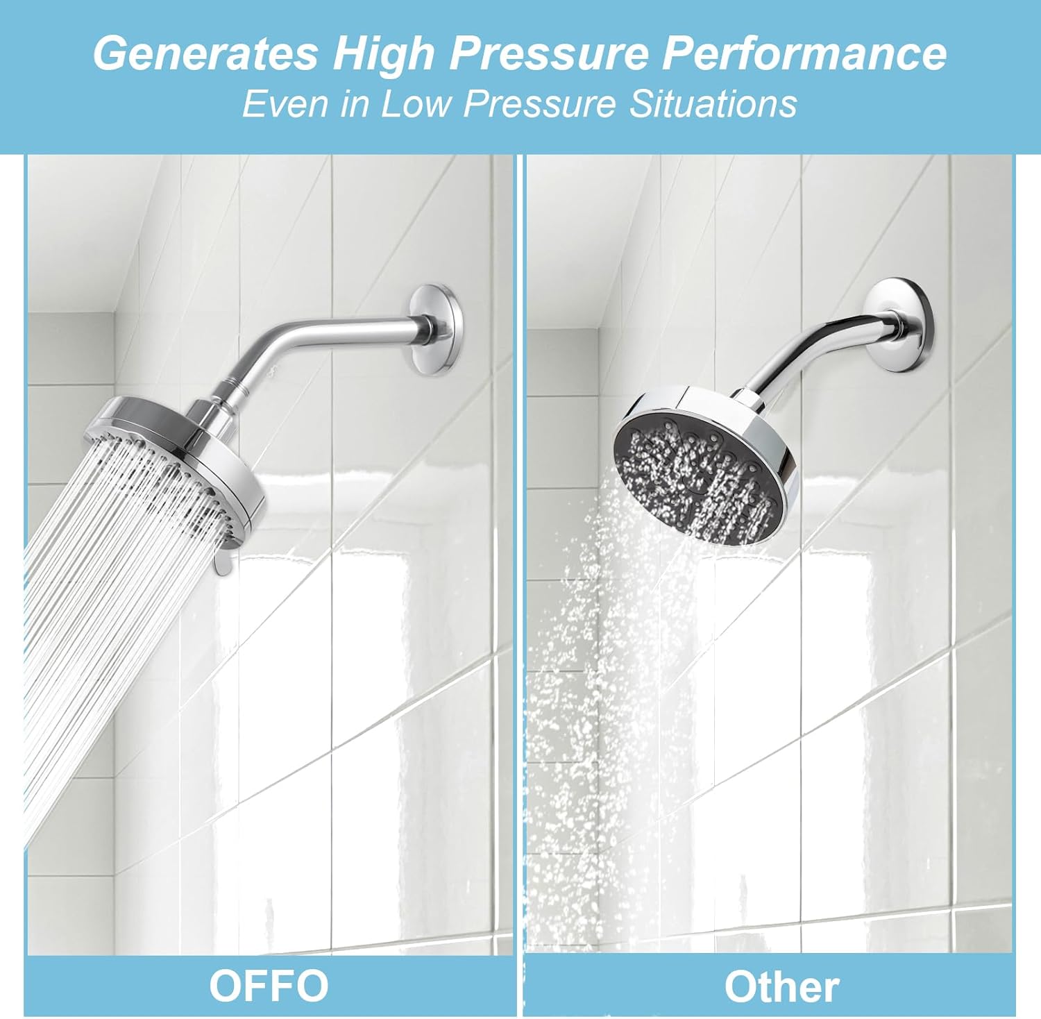 Shower Arm 10 in Bundle with 9 Mode Shower Head, Chrome