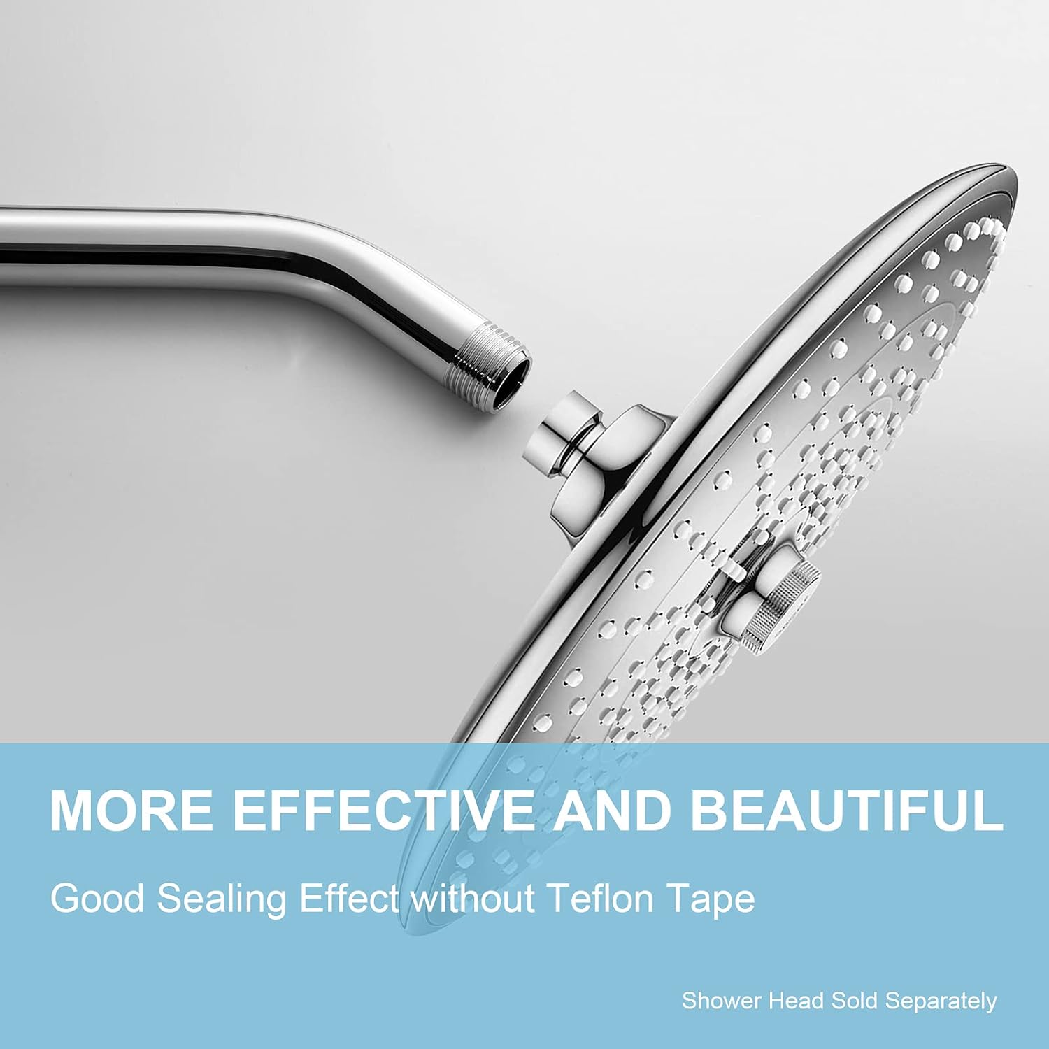 Shower Arm 10 in Bundle with 6 Mode Filtered Shower Head, Chrome