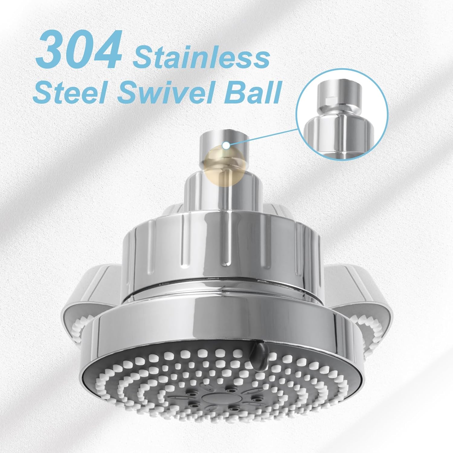 Shower Arm 10 in Bundle with 6 Mode Filtered Shower Head, Chrome