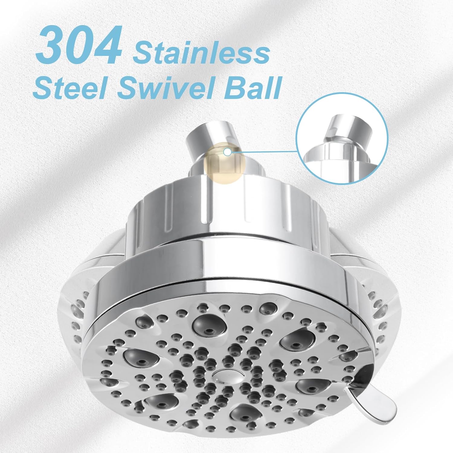 Shower Arm 10 in Bundle with 9 Mode Filtered Shower Head, Chrome