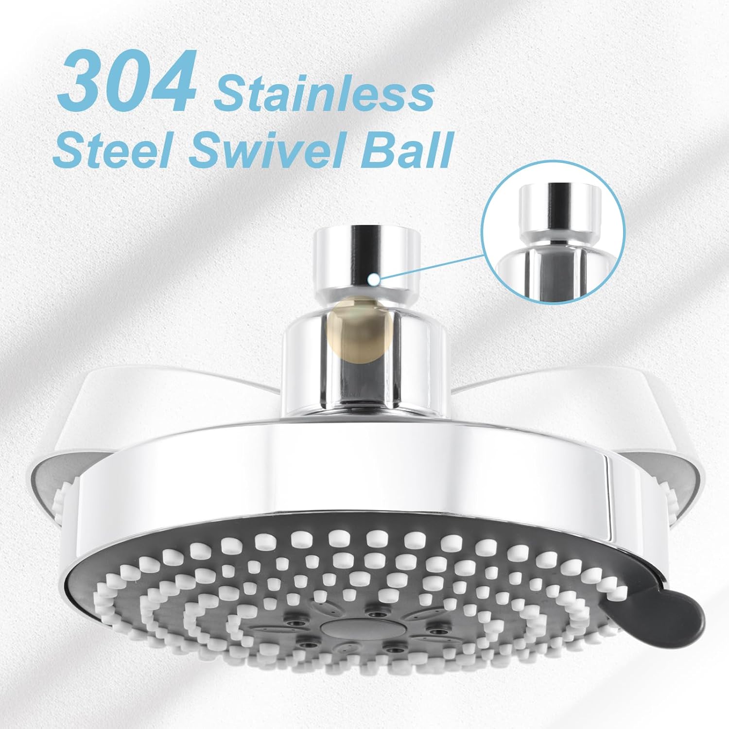 Shower Arm 10 in Bundle with 6 Mode Shower Head, Chrome
