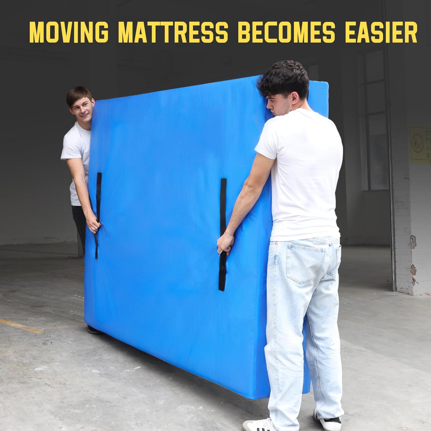 Mattress Bag for Moving & Storage of Full Size, Heavy Duty Mattress Cover for Moving with 12 Handles and Dual Zippers Closure, Thick Reusable Mattress Protector for Moving Supplies & Moving Bags