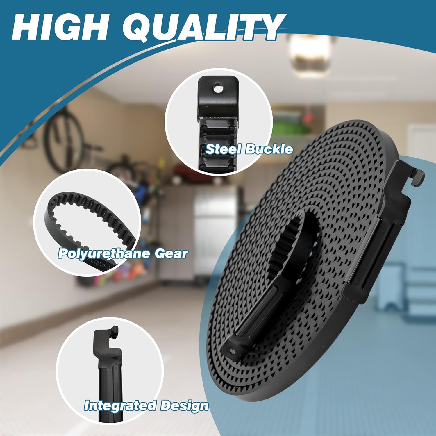 Upgrade 41A5250 41AB050-2 Belt for 7ft High Garage Door, 237" Garage Door Opener Belt Compatible with Chamberlain Craftsman LiftMaster Sentex Whisper Garage Door Opener Models WD822KD 248739 248754