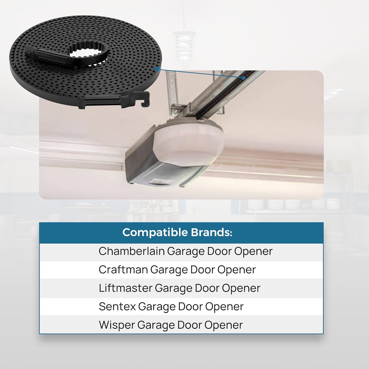 Upgrade 41A5250 41AB050-2 Belt for 7ft High Garage Door, 237" Garage Door Opener Belt Compatible with Chamberlain Craftsman LiftMaster Sentex Whisper Garage Door Opener Models WD822KD 248739 248754