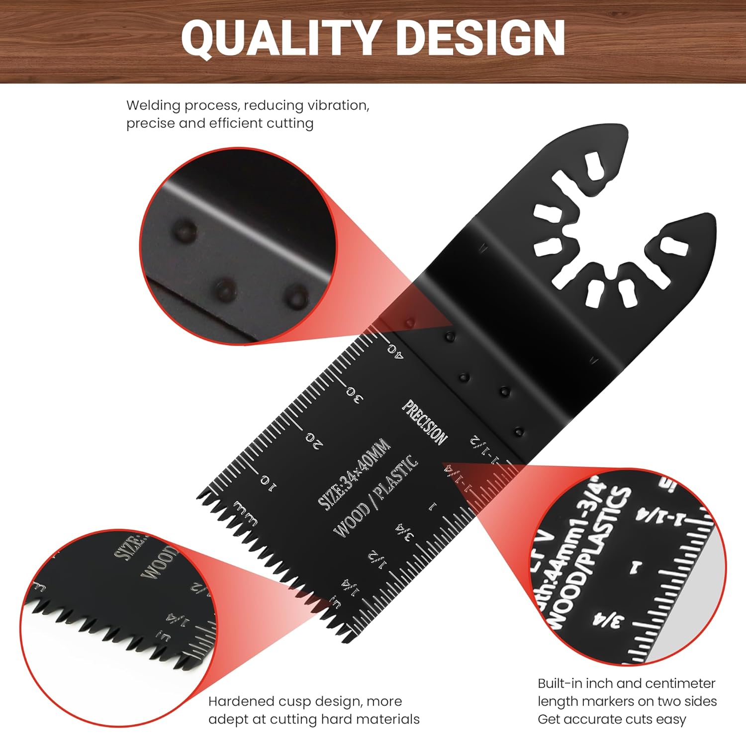 159 PCS Oscillating Saw Blades with Sandpaper, Universal Titanium Multitool Blades for Wood/Plastics/Metal, Quick Release Multi Tool Kits Compatible with Dewalt, Ridgid, Ryobi, Rockwell