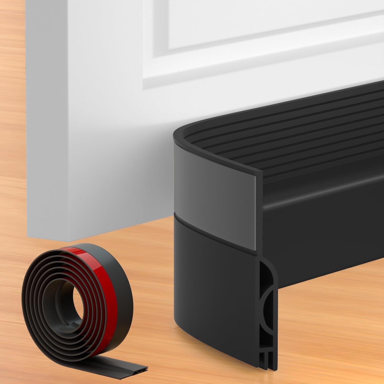 39 Inch Door Draft Stopper 2 Pack Black & Brown
