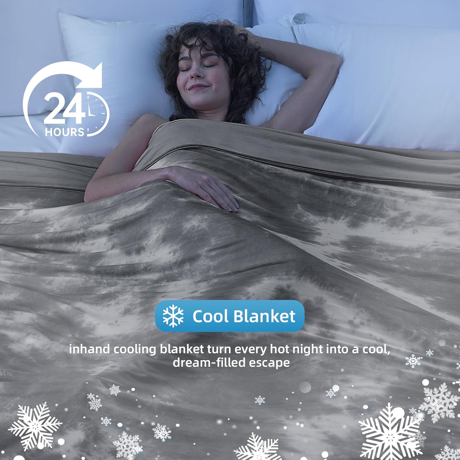 Cooling Blanket Queen Size 90"x90" , Cooling Blankets for Hot Sleepers, Absorbs Heat to Keep Adults Cool For Summer Nights Sweats, Thin Cold Lightweight Blanket for Couch Bed, All Season Use