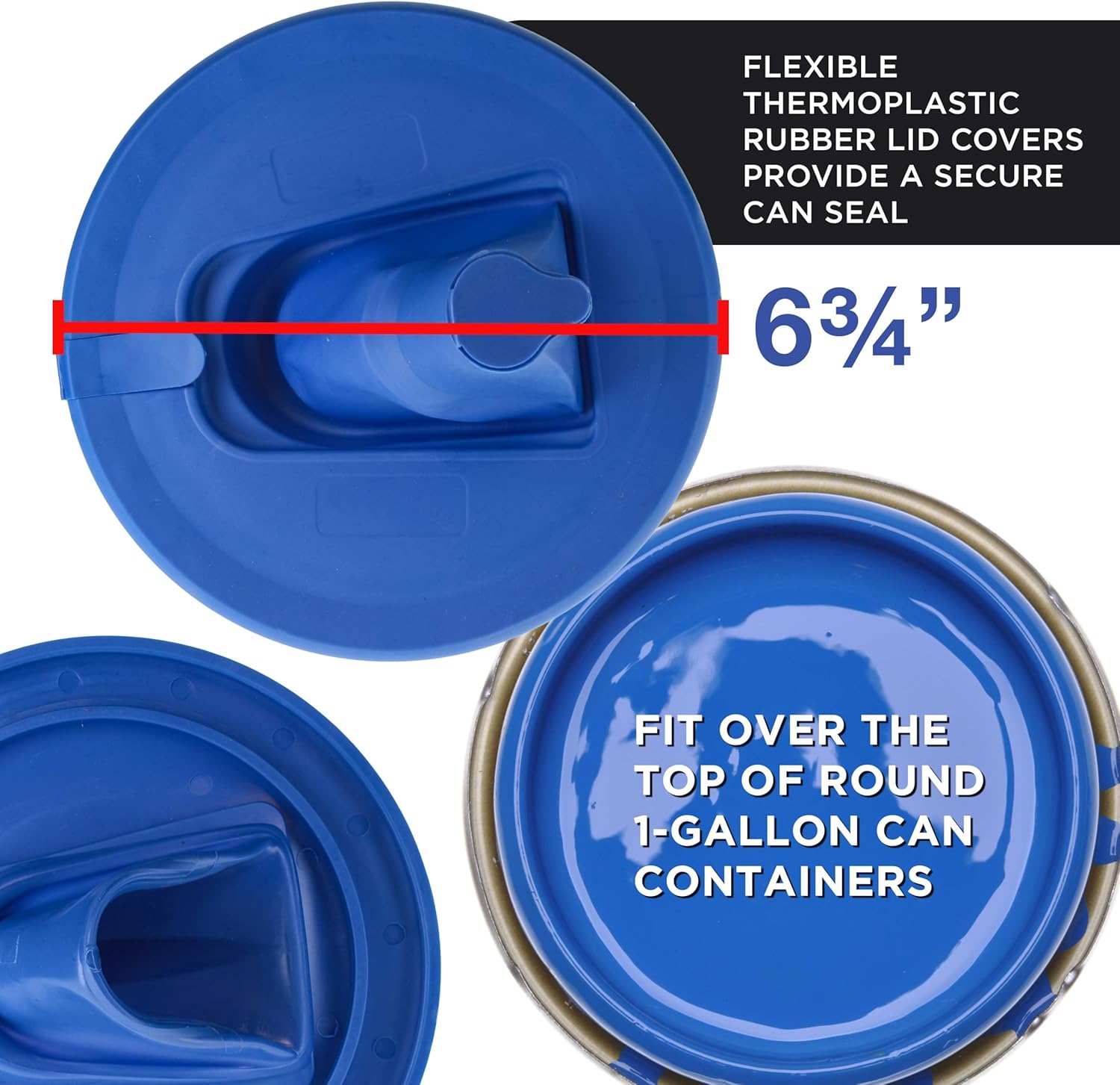 Master Elite Paint Can Lid Cover and Pouring Spout for 1-Gallon Containers, 2 Pack - Secure Seal with Built-in Spout to Pour Easy, Prevents Messes, Spills, Drips, Splatter - Paint Storage Lid