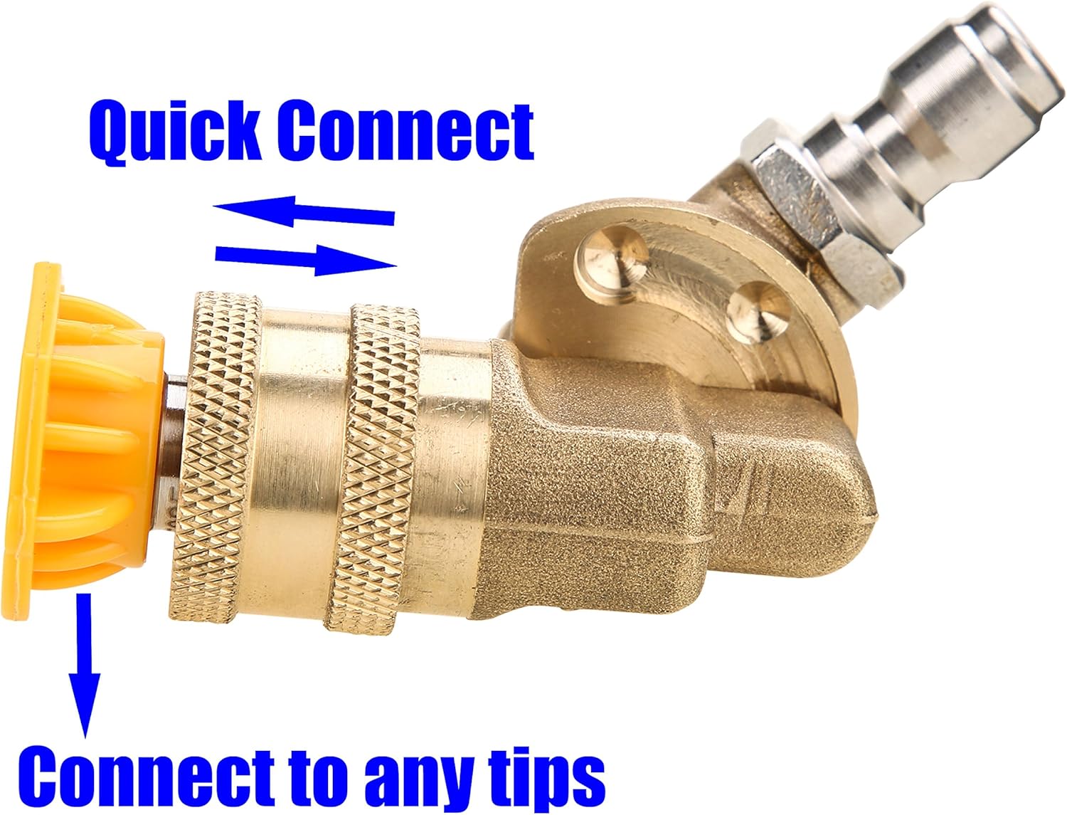 Pressure Washer Accessories Kit, 7 Power Washer Nozzle Tips, Quick Connecting Pivoting Coupler, 1/4 inch, 4500 PSI, 8-Pack