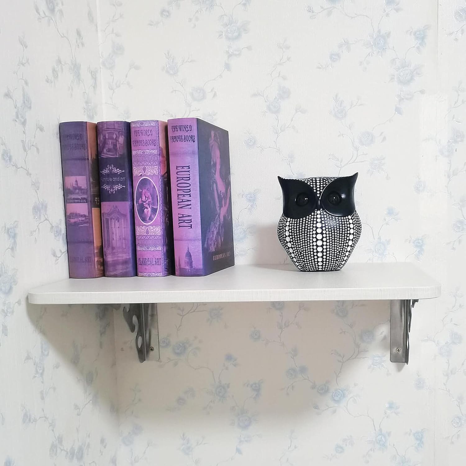 Resin Owl Statue Home Decor - Black Owl Sculpture, Bird Statue, Small Accents for Bedroom, Office, Garden, Bookshelf, TV Stand Figurines Black
