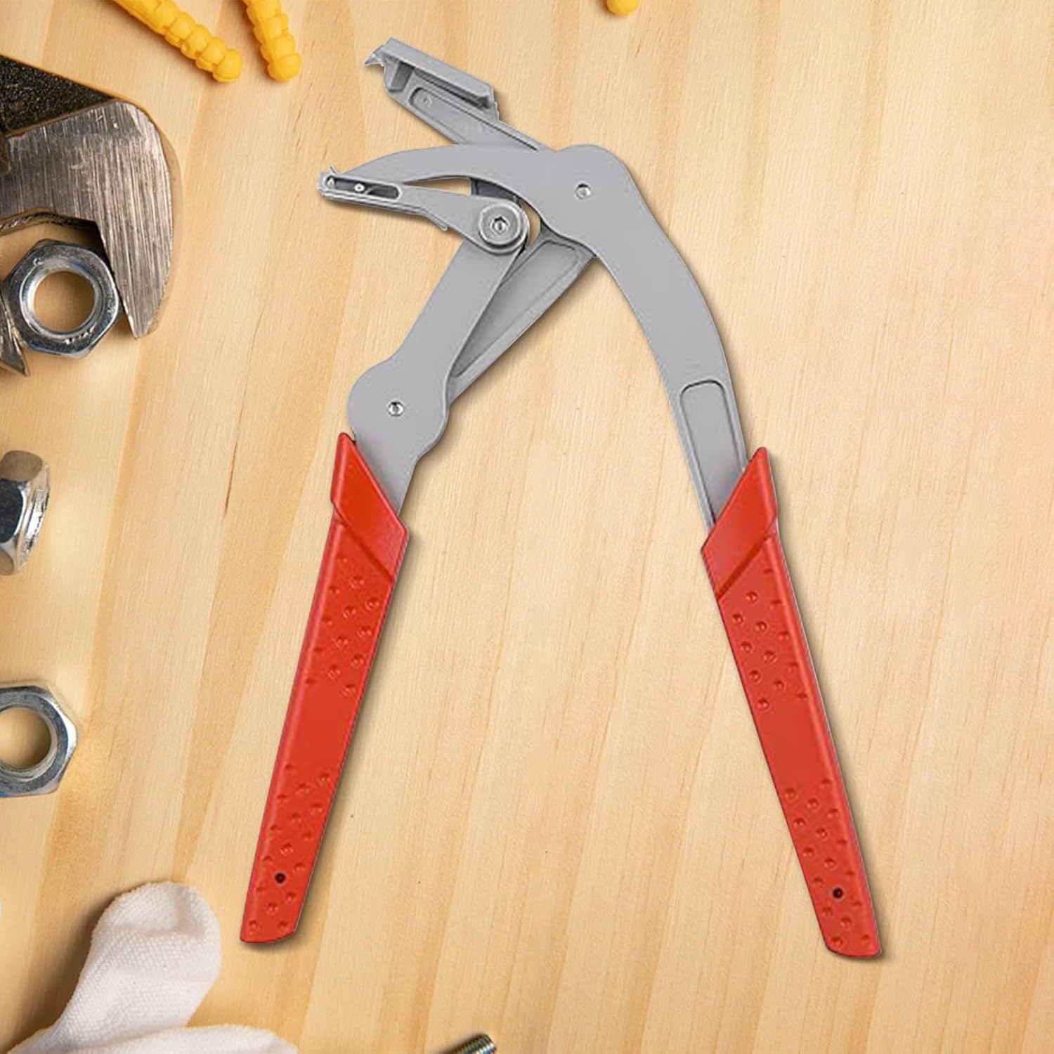 Car Clip Pliers, Efficient Multi-Functional Automotive Snap Pliers, Auto Trim Removal Tool, Spring-Loaded Fastener Rivet Remover for Door Panels, Trim Clips, Rivets, and Interior Panels 1PC